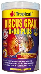 TROPICAL DISCUS D-50 PLUS FLAKES 1000ml POKARM PŁATKI DLA PALETEK DYSKOWCÓW