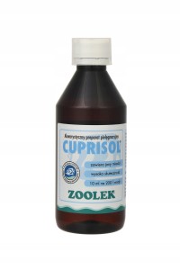 ZOOLEK CUPRISOL 250 ML NA PLEŚNIE OODINIUM I GLONY