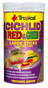 Tropical Cichlid Red & Green Large Sticks 250ml POKARM DLA PIELĘGNIC