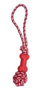 PET NOVA KOŚĆ NA SZNURZE 40cm GRYZAK SZARPAK DLA PSA Z AROMATEM MIĘTY