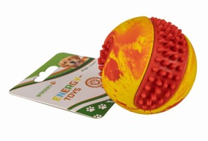 YARRO ZABAWKA PIŁKA DLA PSA Z GUMY NATURALNEJ Z MASUJĄCYMI WYPUSTKAMI 8,5 CM Y0285