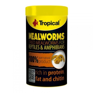TROPICAL MEAL WORMS SUSZONE LARWY MĄCZNIKA DLA GADÓW DUŻYCH RYB 100ml