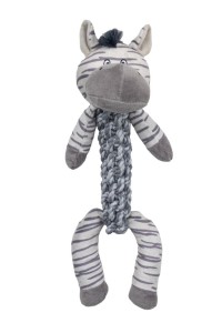 YARRO ZEBRA PLUSZOWA PISZCZĄCA ZABAWKA MASKOTKA DLA PSA 35cm