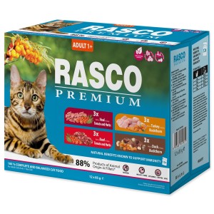 RASCO Premum 12x85g MIX Saszetka dla kota, karma mokra