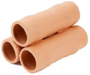 Happet Piramida z rurek U928 - Kryjówka dla małych ryb i krewetek 9cm