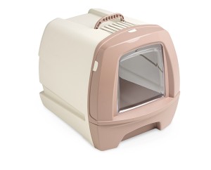 MPS Kuweta Toaleta dla Kota z szufladą, filtrem i łopatką różowa 50x40x42h