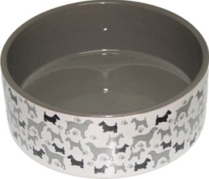 YARRO Miska ceramiczna dla psa Szara w Psy 15,5x6cm