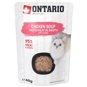 ONTARIO Chicken soup Zupa dla kociąt Kurczak marchewka ryż w rosole 40g