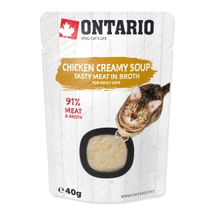 ONTARIO Chicken soup Zupa dla kotów Kurczak ryż i ser w rosole 40g
