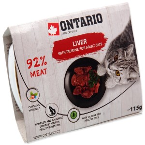 ONTARIO Liver with Taurine Mokra karma dla kota z wątróbką i tauryną 115g