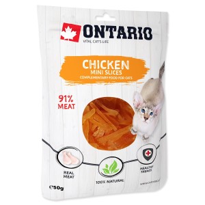Ontario Mini Chicken Slices 50g przysmak dla kota, kąski z kurczaka 50 g