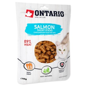 Ontario Salmon Short Sticks przysmak dla kota, paluszki z łososia 50g