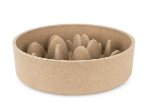 Happet Miska spowalniająca dla psa bambusowa - beżowa 21cm 1,4L