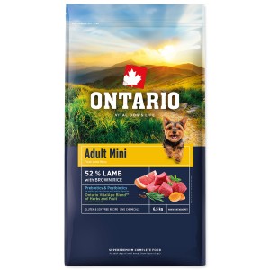 Ontario Adult Mini Lamb & Brown Rice 6,5kg karma dla małych ras