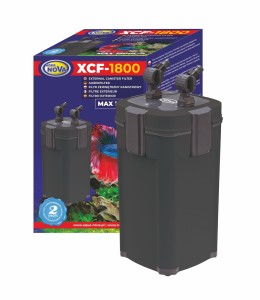 AQUA NOVA XCF-1800 FILTR ZEWNĘTRZNY KUBEŁKOWY Z LAMPĄ UV 9W DO AKWARIUM MAX 500L