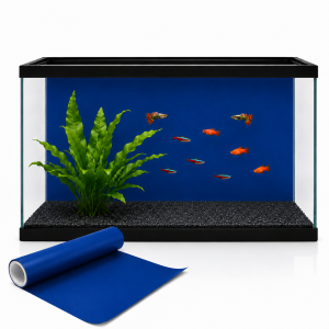 PETSCO TŁO DO AKWARIUM Ciemno Niebieskie FOLIA SAMOPRZYEPNA 60x50cm