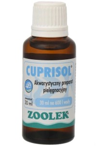 ZOOLEK CUPRISOL 30ml NA PLEŚNIE OODINIUM I GLONY