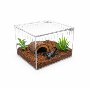 Happet TERRARIUM AKRYLOWE 13x11x12cm dla gadów, pająków, owadów