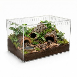Happet TERRARIUM AKRYLOWE 23x16x14cm dla gadów, pająków owadów 