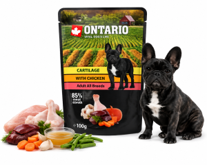 Ontario saszetka dla psa chrząstki z Kurczakiem w rosole 100g