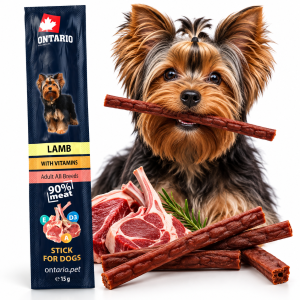 ONTARIO Stick for dogs 15g Ontario kabanos dla psów 15g jagnięcina